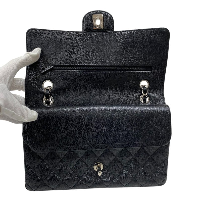 シャネル CHANEL マトラッセ25 A01112 ブラック シルバー金具 キャビアスキン レディース ショルダーバッグ