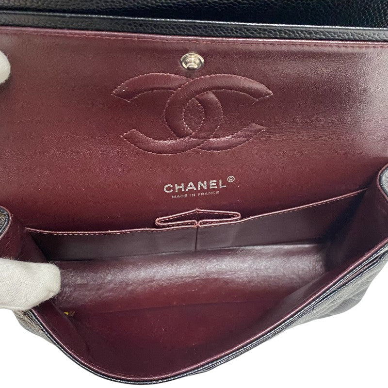 シャネル CHANEL マトラッセ25 A01112 ブラック シルバー金具 キャビアスキン レディース ショルダーバッグ