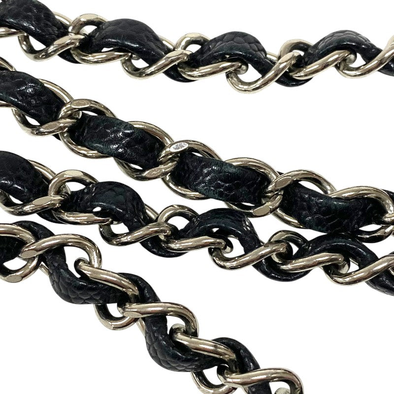シャネル CHANEL マトラッセ25 A01112 ブラック シルバー金具 キャビアスキン レディース ショルダーバッグ
