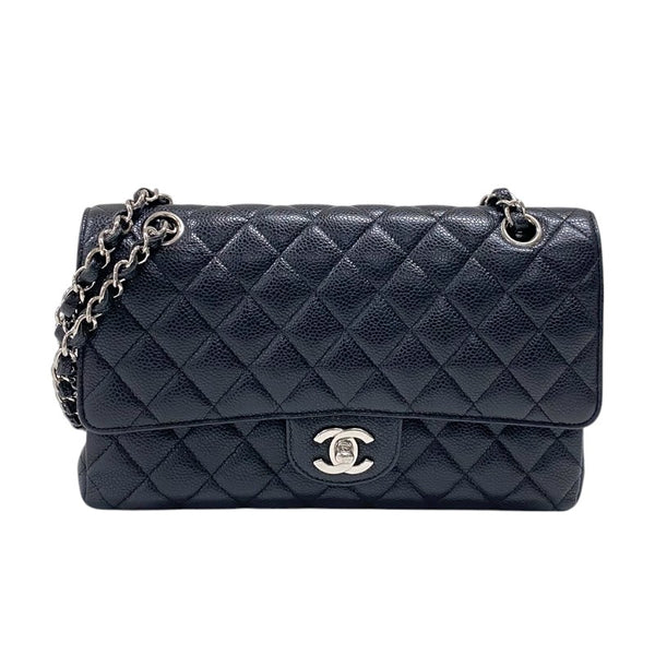 シャネル CHANEL マトラッセ25 A01112 ブラック シルバー金具 キャビアスキン レディース ショルダーバッグ