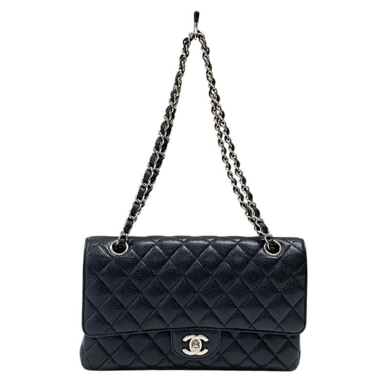 シャネル CHANEL マトラッセ25 A01112 ブラック シルバー金具 キャビアスキン レディース ショルダーバッグ
