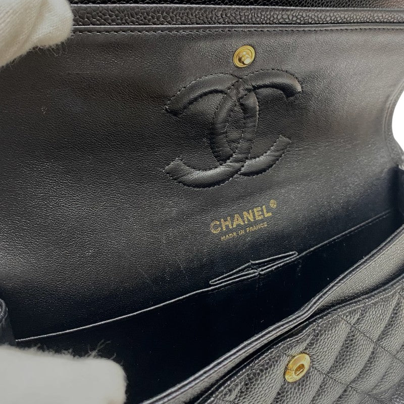 シャネル CHANEL マトラッセ25 A01112 ブラック ゴールド金具 キャビアスキン レディース ショルダーバッグ
