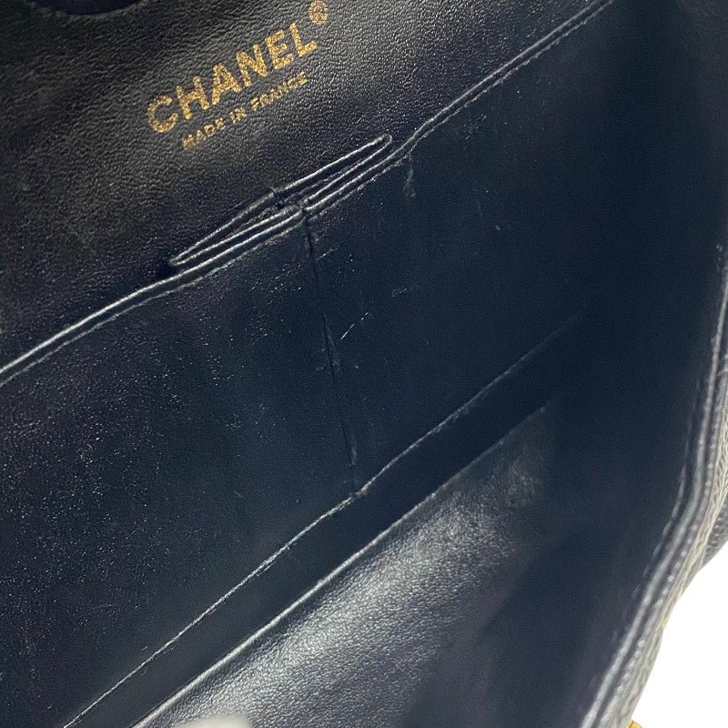 シャネル CHANEL マトラッセ25 A01112 ブラック ゴールド金具 キャビアスキン レディース ショルダーバッグ