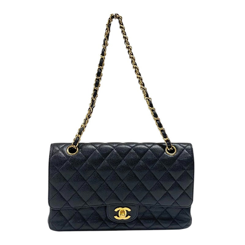 シャネル CHANEL マトラッセ25 A01112 ブラック ゴールド金具 キャビアスキン レディース ショルダーバッグ