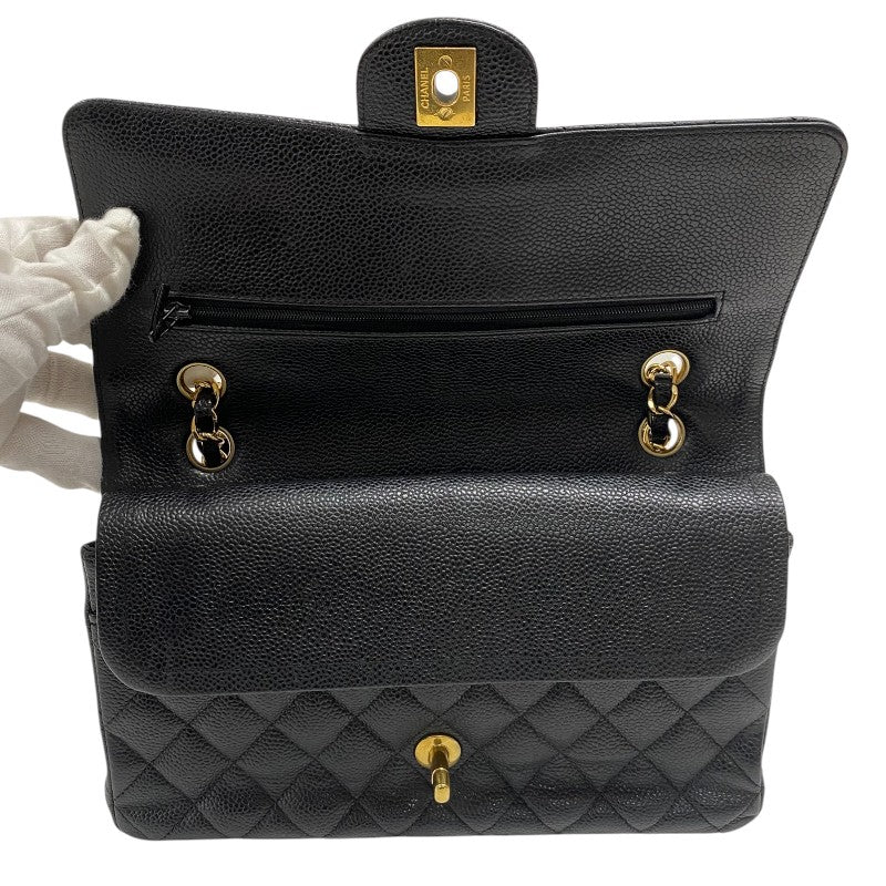 シャネル CHANEL マトラッセ25 A01112 ブラック ゴールド金具 キャビアスキン レディース ショルダーバッグ