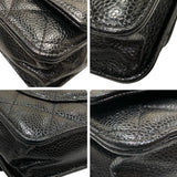 シャネル CHANEL マトラッセチェーンウォレット A33814 ブラック シルバー金具 マットキャビアスキン レディース ショルダーバッグ