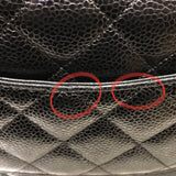 シャネル CHANEL マトラッセチェーンウォレット A33814 ブラック シルバー金具 マットキャビアスキン レディース ショルダーバッグ