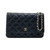 シャネル CHANEL マトラッセ チェーンウォレット AP0250 ブラック シルバー金具 キャビアスキン レディース ショルダーバッグ クラッチバッグ