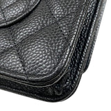 シャネル CHANEL マトラッセ チェーンウォレット AP0250 ブラック シルバー金具 キャビアスキン レディース ショルダーバッグ クラッチバッグ