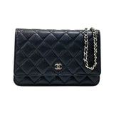 シャネル CHANEL マトラッセ チェーンウォレット AP0250 ブラック シルバー金具 キャビアスキン レディース ショルダーバッグ クラッチバッグ