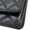 シャネル CHANEL マトラッセ チェーンウォレット AP0250 ブラック シルバー金具 キャビアスキン レディース ショルダーバッグ クラッチバッグ