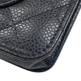 シャネル CHANEL マトラッセ チェーンウォレット AP0250 ブラック ゴールド金具 キャビアスキン レディース ショルダーバッグ クラッチバッグ