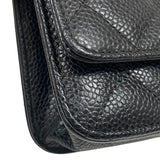 シャネル CHANEL マトラッセ チェーンウォレット AP0250 ブラック ゴールド金具 キャビアスキン レディース ショルダーバッグ クラッチバッグ