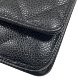 シャネル CHANEL マトラッセ チェーンウォレット AP0250 ブラック ゴールド金具 キャビアスキン レディース ショルダーバッグ クラッチバッグ