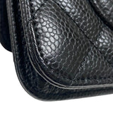 シャネル CHANEL マトラッセ チェーンウォレット AP0250 ブラック ゴールド金具 キャビアスキン レディース ショルダーバッグ クラッチバッグ