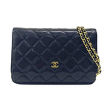 シャネル CHANEL マトラッセ チェーンウォレット AP0250 ブラック ゴールド金具 キャビアスキン レディース ショルダーバッグ クラッチバッグ