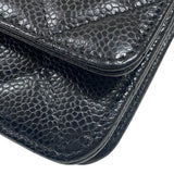 シャネル CHANEL マトラッセ チェーンウォレット AP0250 ブラック ゴールド金具 キャビアスキン レディース ショルダーバッグ クラッチバッグ
