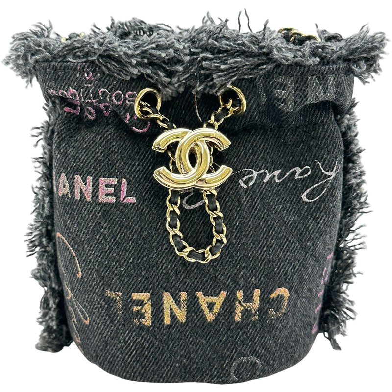 シャネル CHANEL ミニ チェーンバケットバッグ AP2603 32番台 ブラック