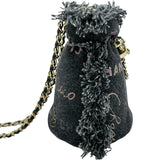 シャネル CHANEL ミニ チェーンバケットバッグ AP2603 32番台 ブラック デニム レディース ショルダーバッグ