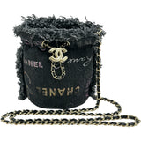 シャネル CHANEL ミニ チェーンバケットバッグ AP2603 32番台 ブラック デニム レディース ショルダーバッグ