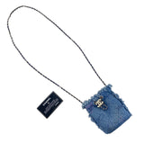 シャネル CHANEL ミニチェーンバケットバック AP2603 ブルー デニム レディース ショルダーバッグ