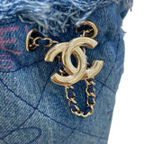 シャネル CHANEL ミニチェーンバケットバック AP2603 ブルー デニム レディース ショルダーバッグ