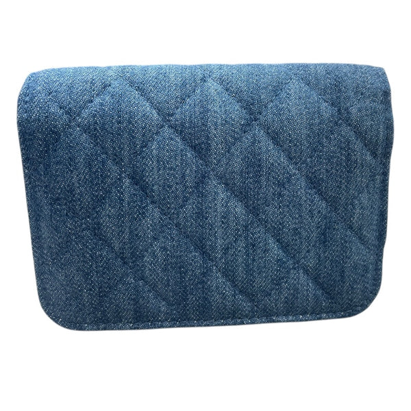 シャネル CHANEL マトラッセミニチェーンウォレット AP1628 デニム ゴールド金具 デニム レディース ウォレットチェーン