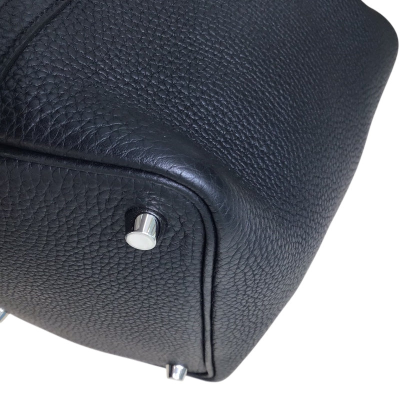 エルメス HERMES ピコタンロックPM C刻印 ブラック トリヨン　SV金具 ハンドバッグ