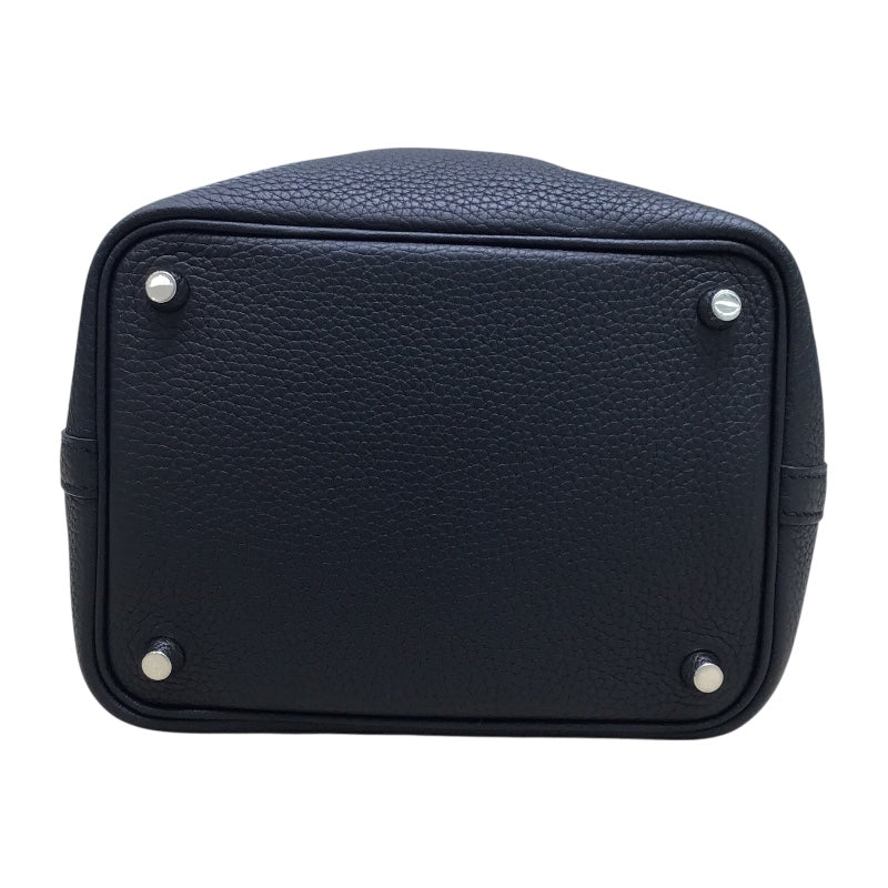 エルメス HERMES ピコタンロックPM C刻印 ブラック トリヨン　SV金具 ハンドバッグ