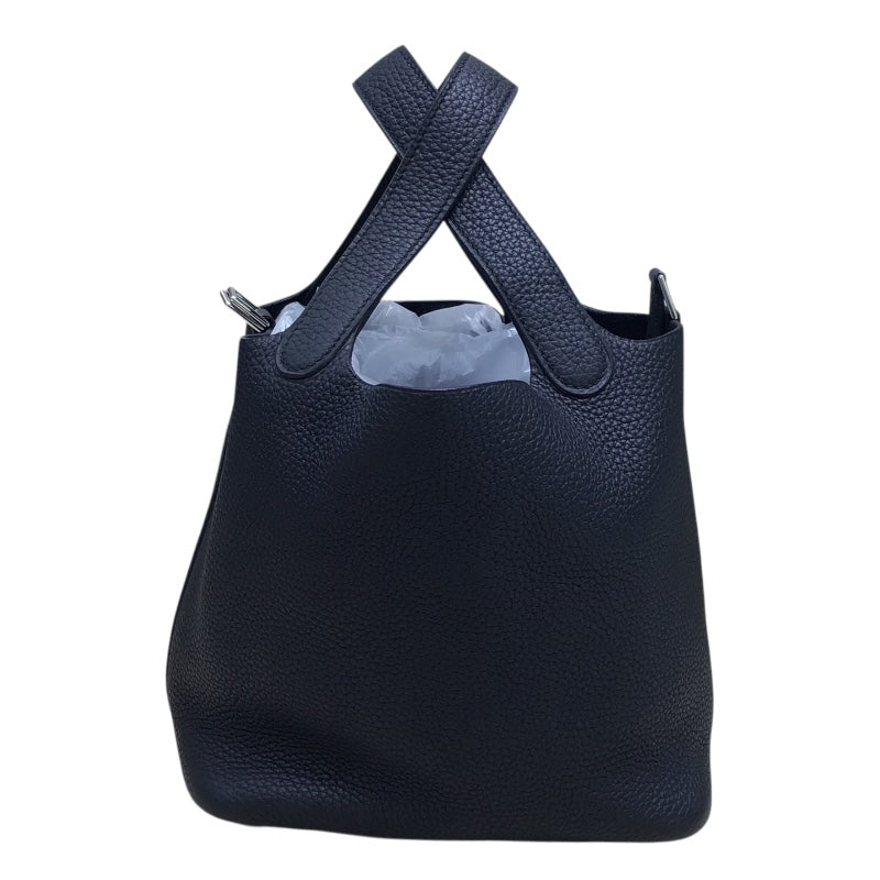 エルメス HERMES ピコタンロックPM C刻印 ブラック トリヨン　SV金具 ハンドバッグ