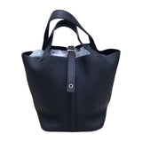 エルメス HERMES ピコタンロックPM C刻印 ブラック トリヨン　SV金具 ハンドバッグ