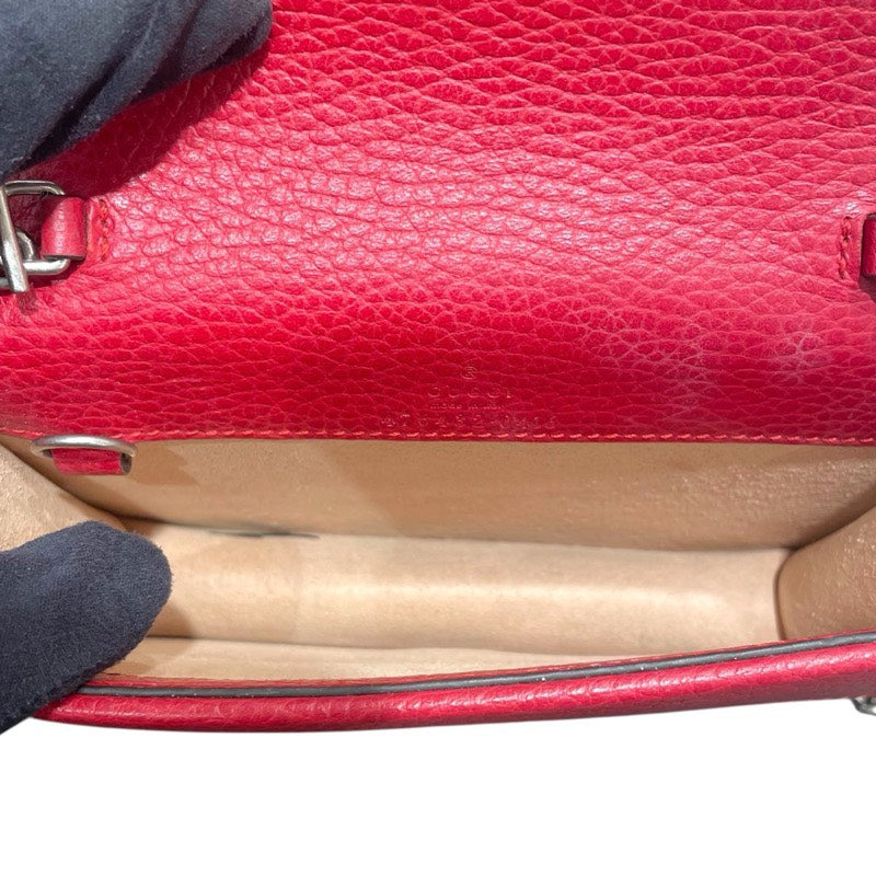 グッチ GUCCI ディオニュソス　ミニバッグ レッド レザー レディース ショルダーバッグ