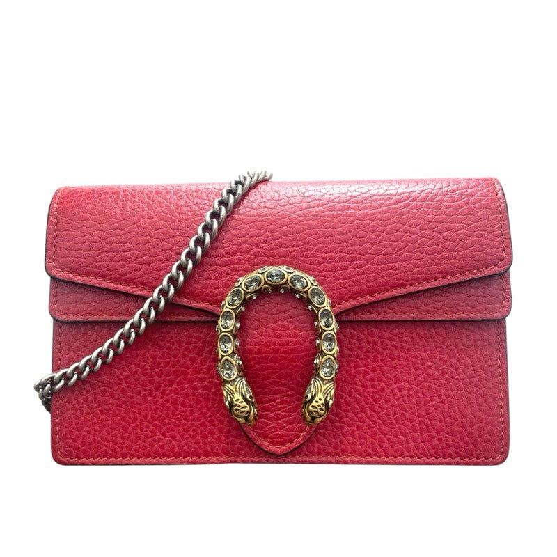 グッチ GUCCI ディオニュソス　ミニバッグ レッド レザー レディース ショルダーバッグ