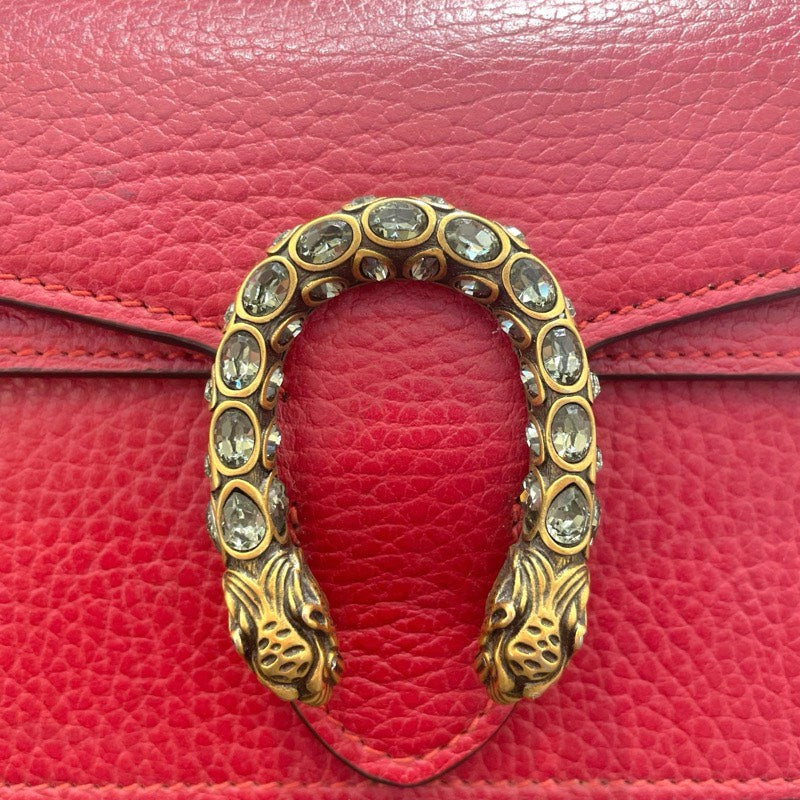 グッチ GUCCI ディオニュソス　ミニバッグ レッド レザー レディース ショルダーバッグ