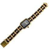 シャネル CHANEL プルミエール S H0001 ブラック GP レディース 腕時計