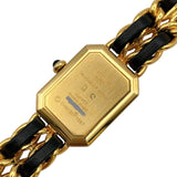 シャネル CHANEL プルミエール S H0001 ブラック GP レディース 腕時計