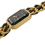 シャネル CHANEL プルミエール S H0001 ブラック GP レディース 腕時計
