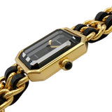 シャネル CHANEL プルミエール S H0001 ブラック GP レディース 腕時計