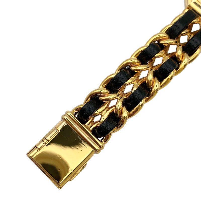 シャネル CHANEL プルミエール S H0001 ブラック GP レディース 腕時計