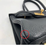 エルメス HERMES バーキン30 Z刻 ブラック ゴールド金具 トゴ レディース ハンドバッグ