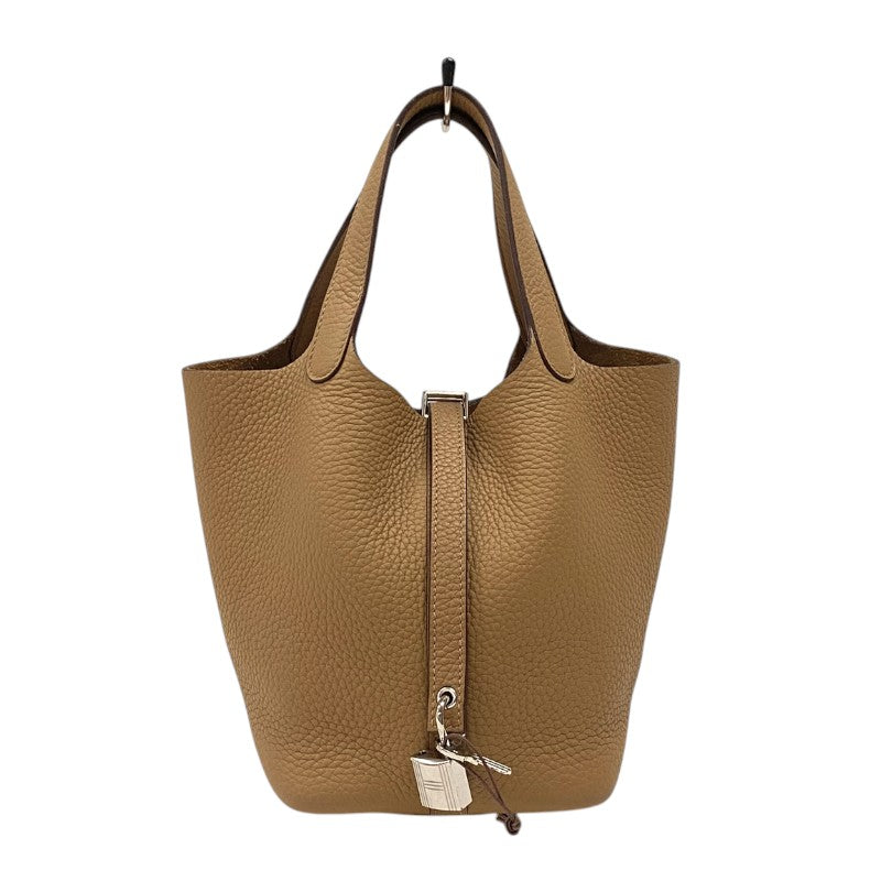 エルメス HERMES ピコタンロックPM B刻 ビスキュイ シルバー金具 トリヨンクレマンス レディース ハンドバッグ