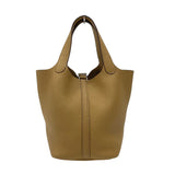 エルメス HERMES ピコタンロックPM B刻 ビスキュイ シルバー金具 トリヨンクレマンス レディース ハンドバッグ