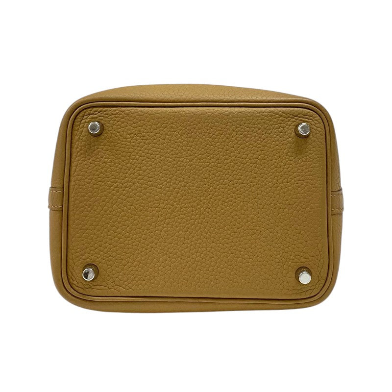 エルメス HERMES ピコタンロックPM B刻 ビスキュイ シルバー金具 トリヨンクレマンス レディース ハンドバッグ