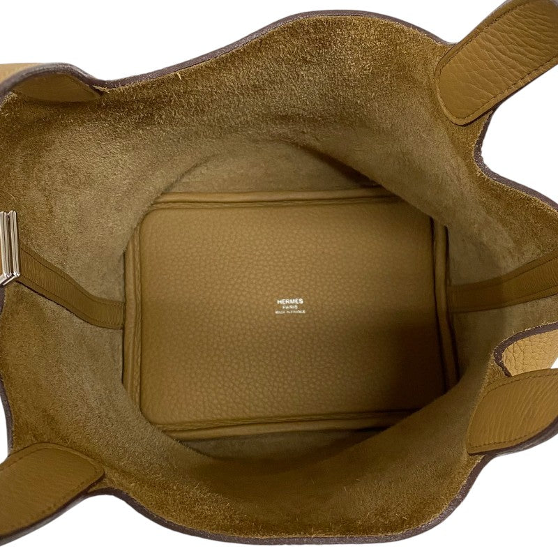 エルメス HERMES ピコタンロックPM B刻 ビスキュイ シルバー金具 トリヨンクレマンス レディース ハンドバッグ