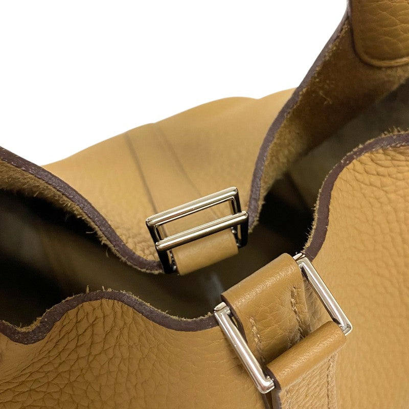 エルメス HERMES ピコタンロックPM B刻 ビスキュイ シルバー金具 トリヨンクレマンス レディース ハンドバッグ