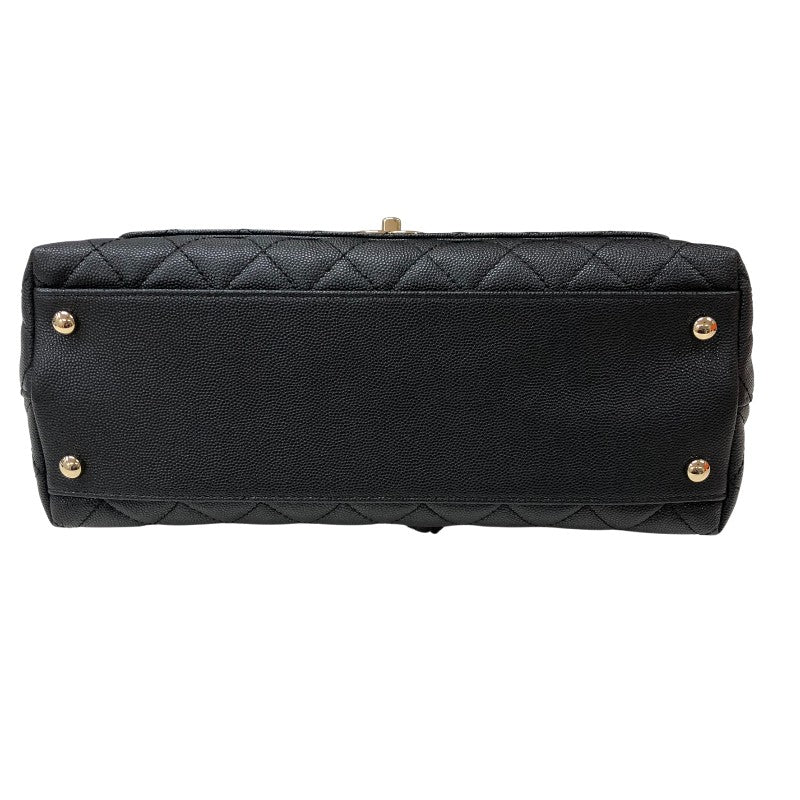 シャネル CHANEL ココハンドル29 A92991 ブラック ゴールド金具 キャビアスキン レディース ハンドバッグ