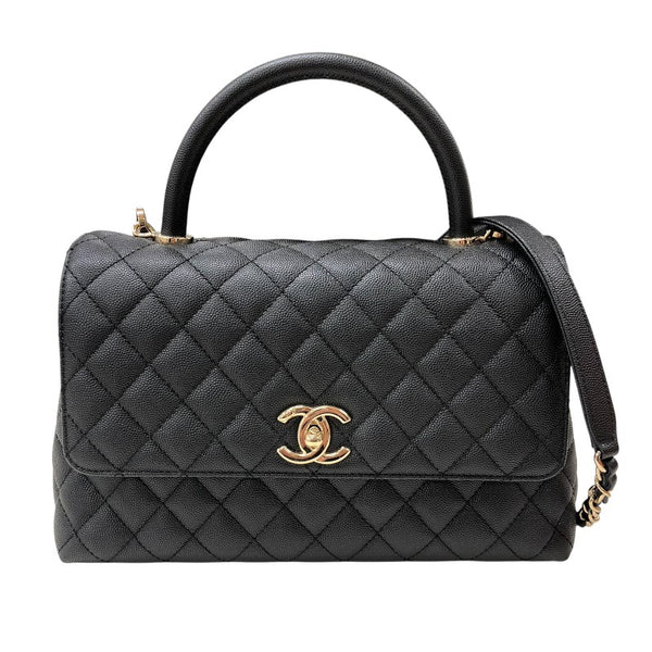 シャネル CHANEL ココハンドル29 A92991 ブラック ゴールド金具 キャビアスキン レディース ハンドバッグ