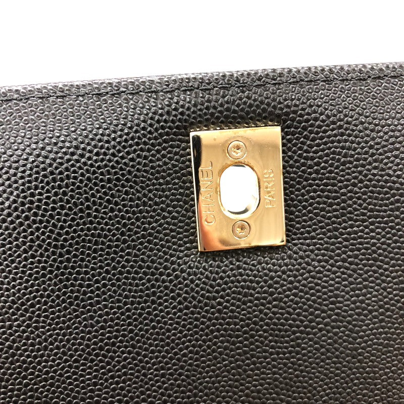 シャネル CHANEL ココハンドル29 A92991 ブラック ゴールド金具 キャビアスキン レディース ハンドバッグ