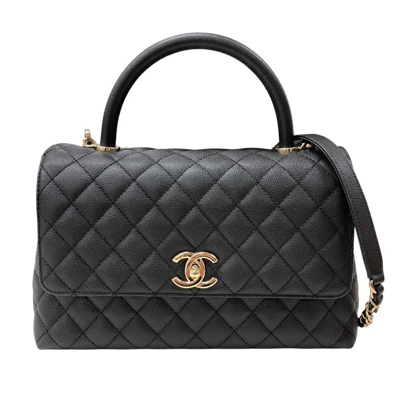 シャネル CHANEL ココハンドル29 A92991 ブラック ゴールド金具 キャビアスキン レディース ハンドバッグ