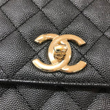 シャネル CHANEL ココハンドル29 A92991 ブラック ゴールド金具 キャビアスキン レディース ハンドバッグ